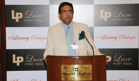 Mr. Abhay delivering speech at Luxe Point India
