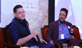 Mr. Abhay Gupta, sharing stage in a panel discussion with Babar Afzal- a renowned, 6 Times TEDx Speaker, and Founder of a “New Art Form” Luxury Pashmina Art.